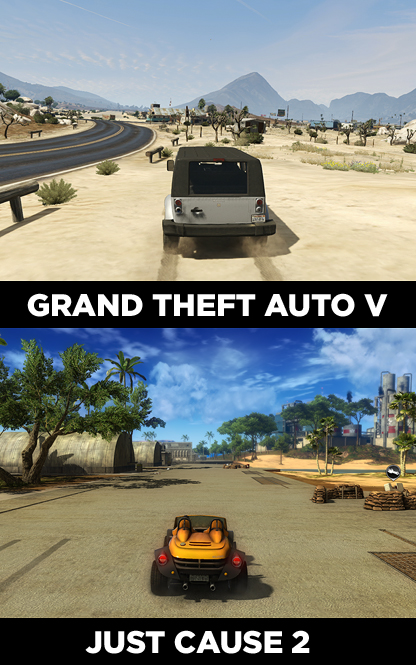 GTA V vs Just Cause 2