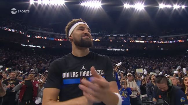 Klay Thompson får stående ovationer i San Francisco trots att han spelar för det motsatta laget