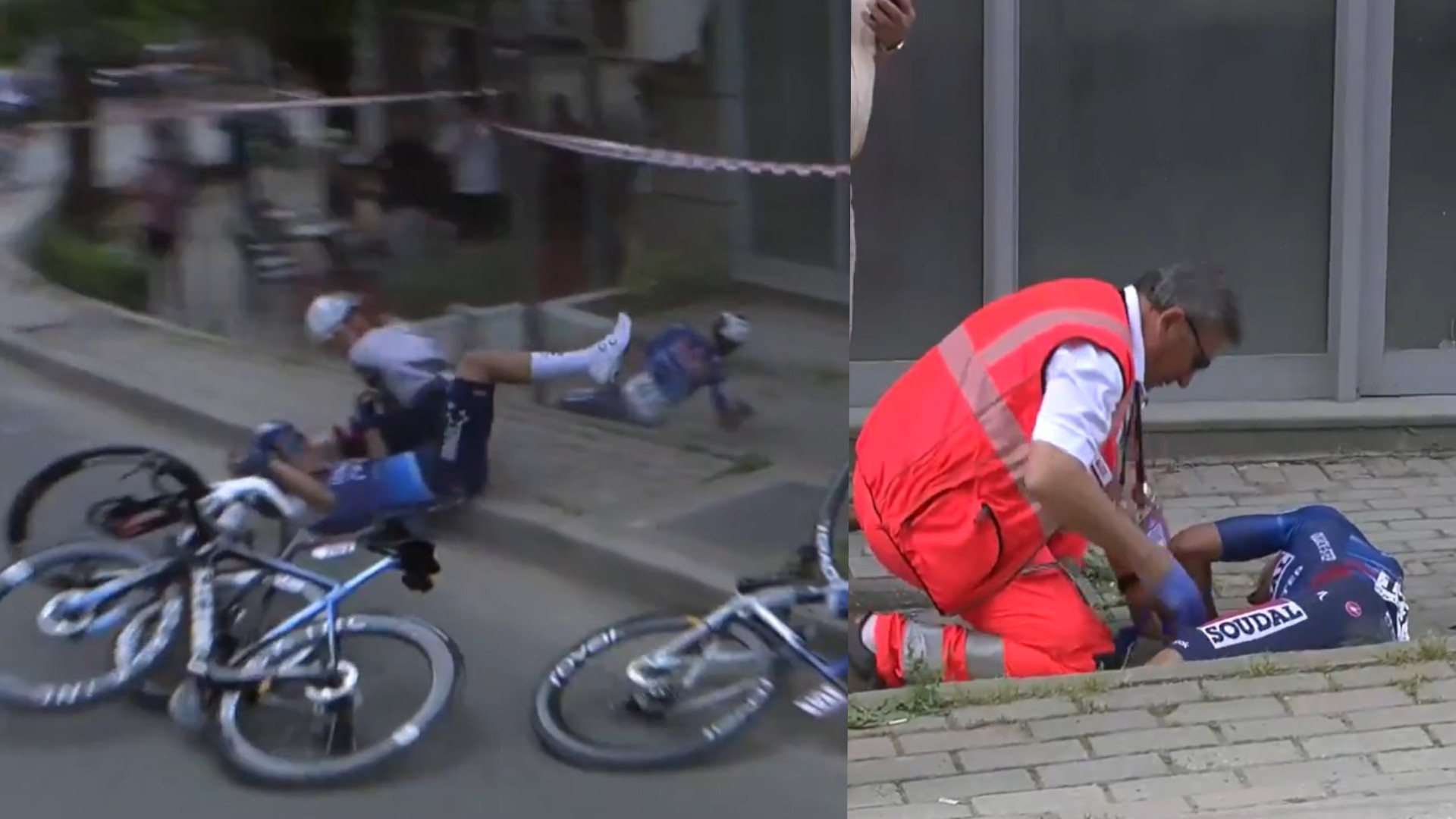 Mikel Landa kraschar allvarligt i Giro d'Italias första etapp