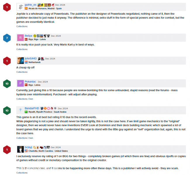 Rebellions brädspel Joyride anklagas för att vara ett plagiat