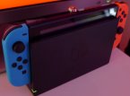 Ett par närbilder på dockningsstationen till Nintendo Switch