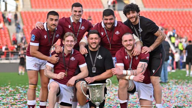 Georgien slår Spanien i Rugby Europe Championship; Frankrike vinner Six Nations