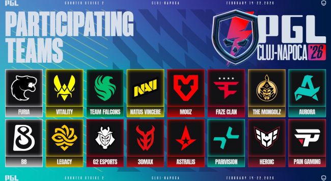 PGL avslöjar vilka lag som deltar i Cluj-Napoca 2026 Counter-Strike 2 turneringen