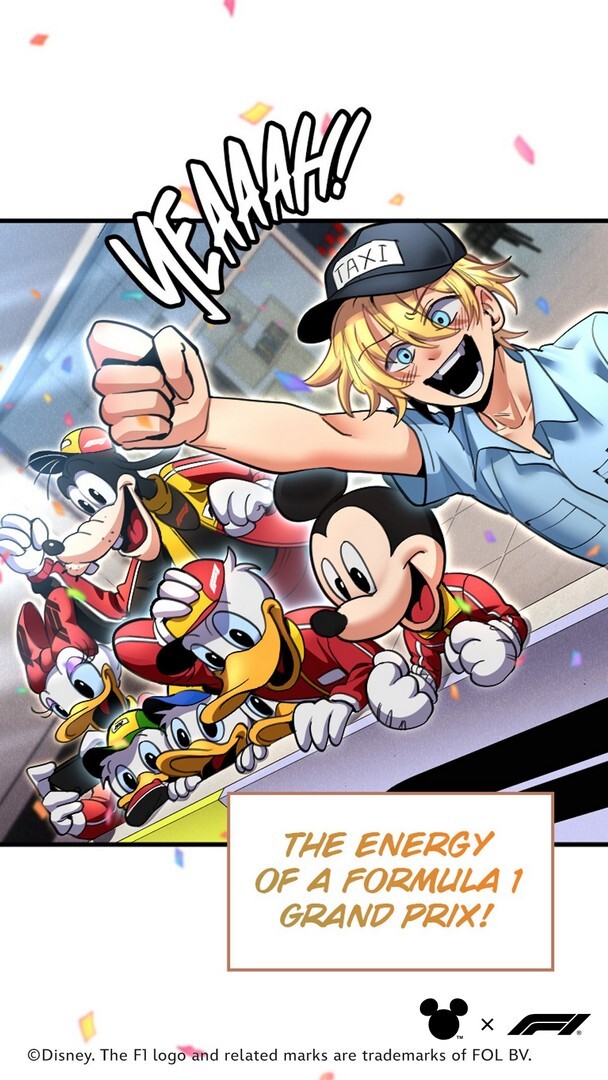 Disney och Formel 1 tillkännager partnerskap med Webtoons, merchandise och upplevelser