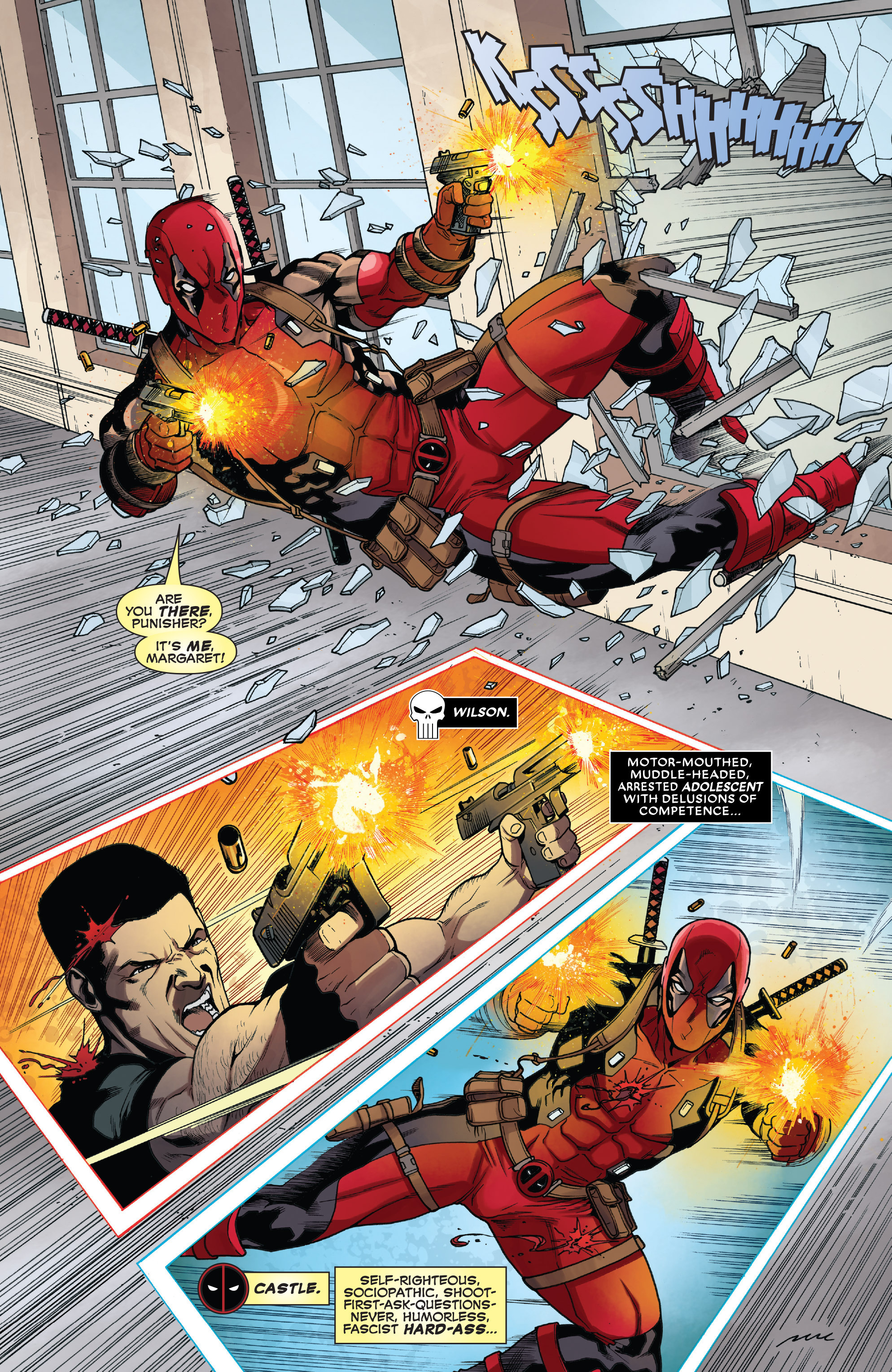 Bilder på Deadpool och Punisher gör upp i ny serietidning