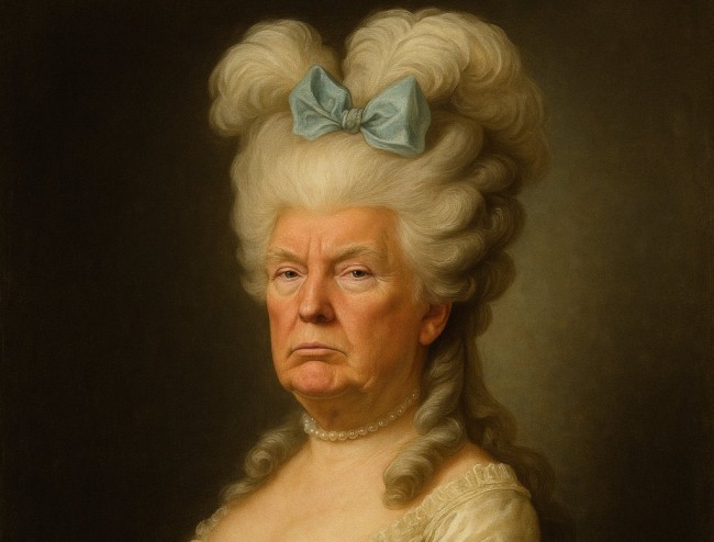 Nytt AI-inlägg av Trump... Den här gången genom att Kaliforniens guvernör avbildar honom som Marie Antoinette