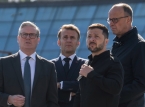 Zelensky m&ouml;ter Starmer, Macron, Merz i London