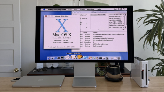 En galenpanna har fått igång Mac OS X på en Nintendo Wii
