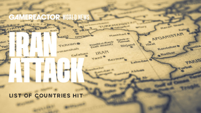 Lista över länder som hittills drabbats av Irans vedergällningsattacker