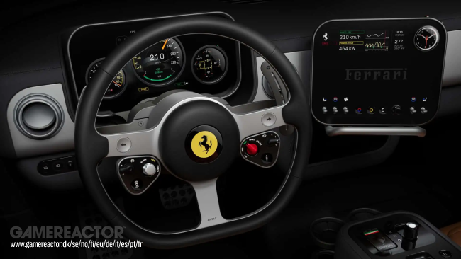 Ferrari visar interiören i sin allra första elbil