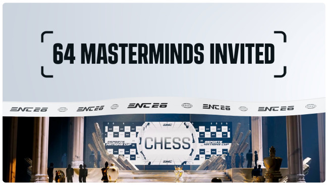 De 64 inbjudna schackspelarna för Esports Nations Cup har utsetts