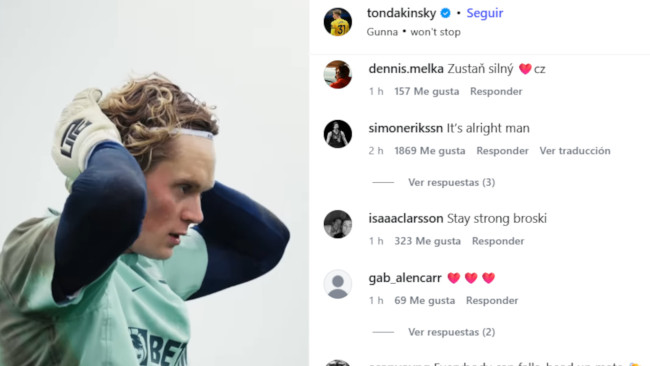 Tottenhams målvakt Kinský får tusentals stödmeddelanden på Instagram efter en traumatisk match