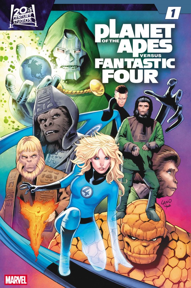 Fantastic Four blir strandsatta på The Planet of the Apes i en ny serietidningscrossover