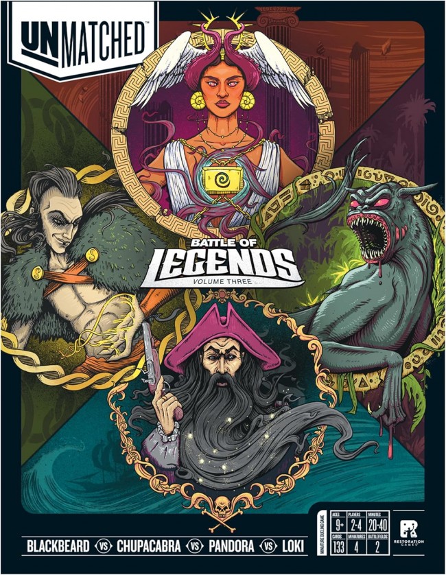Vi har brädspelat med pirater, gudar och monster i Unmatched: Battle of Legends - Volume Three