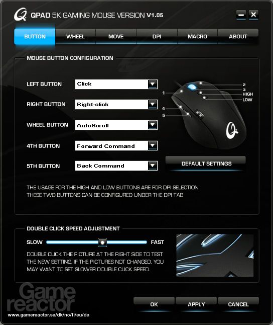 Qpad 5k Gaming Laser Mouse Qpad 5k gaming laser mouse Gamereactor