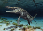 Paleontologen d&ouml;pte den nya mosasauriuppt&auml;ckten till 'T. rex' och det av goda sk&auml;l