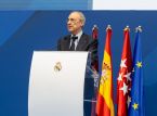 Real Madrids president Florentino P&eacute;rez tillk&auml;nnager nyval och s&auml;ger att han inte kommer att avg&aring; p&aring; en bisarr presskonferens