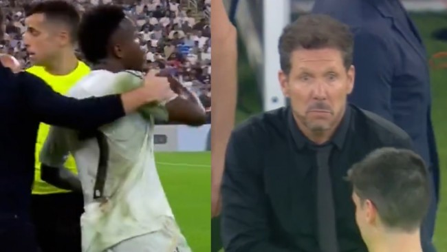 Vad som hände mellan Vinícius och Simeone i derbyt: "Florentino kommer att sparka dig, kom ihåg..."