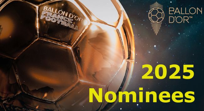 Ballon d'Or 2025: alla nominerade har tillkännagivits