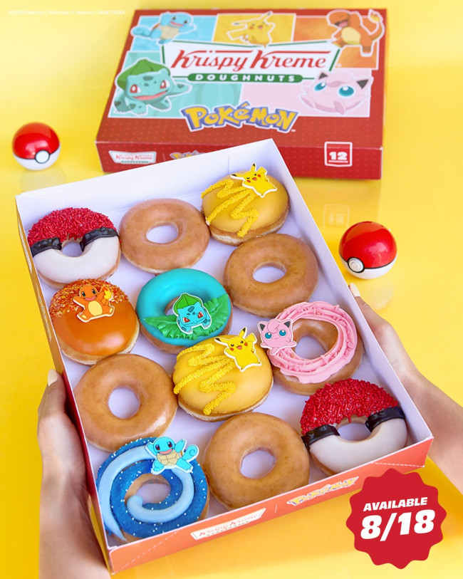 Pokémon och Krispy Kreme startar ett samarbete kring munkar