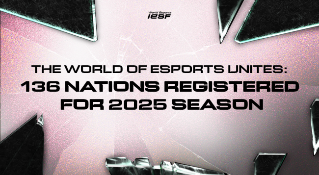 136 nationer har anmält sig till International Esports Federations säsong 2025