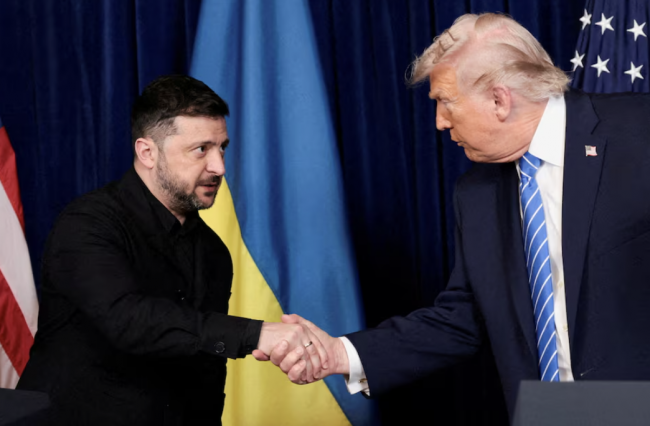 Zelensky åker till Davos för samtal med Trump