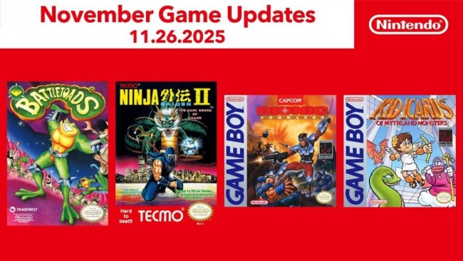 Kid Icarus, Ninja Gaiden och Battletoads finns nu att avnjuta via Switch Online