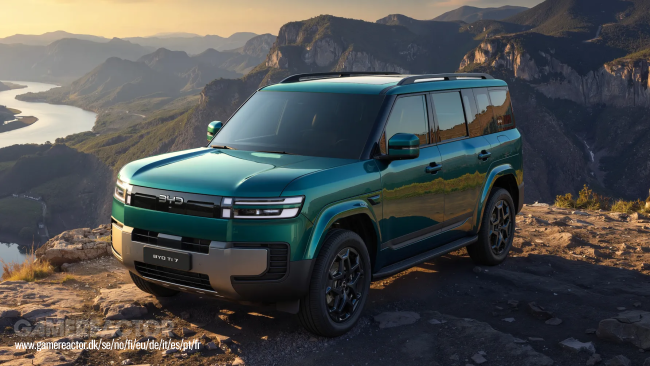 Den nya kantiga BYD sjusitsiga bilen hämtar tydlig inspiration från Land Rover Defender