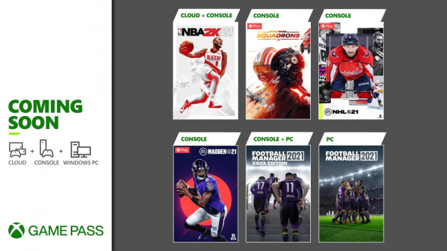 Star Wars: Squadrons, Football Manager och NHL släpps till Xbox Game Pass