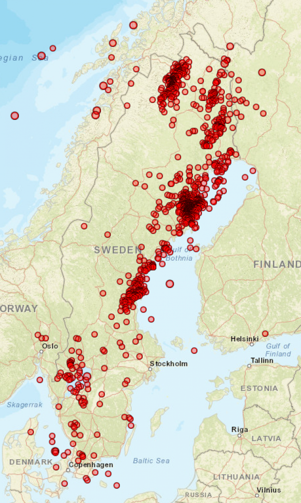 Jordbävningar i Sverige