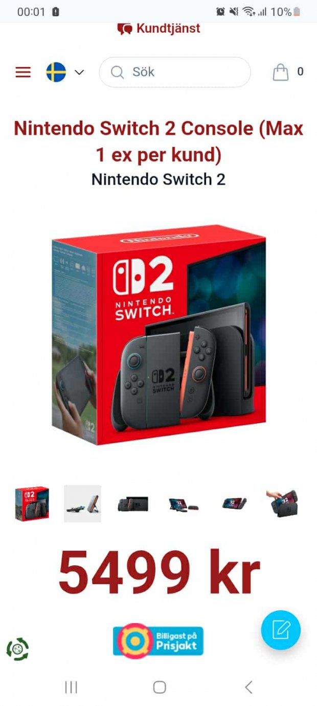 Switch 2 är redan prissänkt i Sverige