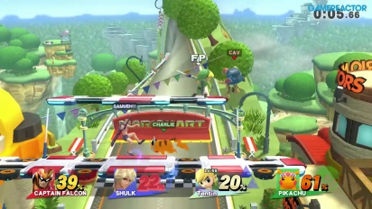 Super Smash Bros. for Wii U - Free For All Gameplay vs Level 50 Amiibo